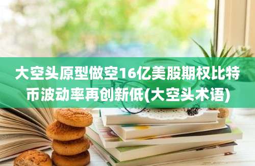 大空头原型做空16亿美股期权比特币波动率再创新低(大空头术语)