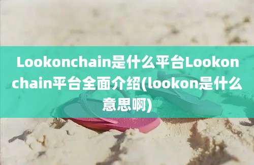 Lookonchain是什么平台Lookonchain平台全面介绍(lookon是什么意思啊)