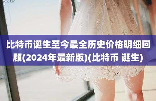 比特币诞生至今最全历史价格明细回顾(2024年最新版)(比特币 诞生)