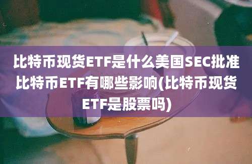 比特币现货ETF是什么美国SEC批准比特币ETF有哪些影响(比特币现货ETF是股票吗)