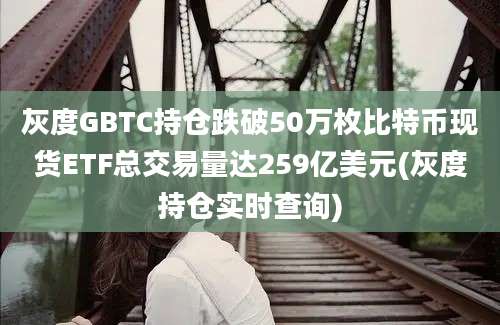 灰度GBTC持仓跌破50万枚比特币现货ETF总交易量达259亿美元(灰度持仓实时查询)