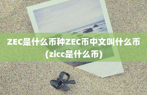 ZEC是什么币种ZEC币中文叫什么币(zicc是什么币)