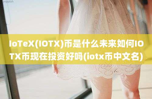 IoTeX(IOTX)币是什么未来如何IOTX币现在投资好吗(iotx币中文名)