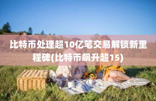 比特币处理超10亿笔交易解锁新里程碑(比特币飙升超15)