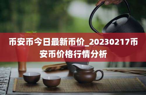 币安币今日最新币价_20230217币安币价格行情分析