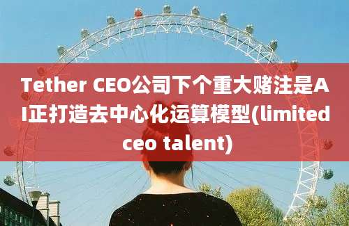 Tether CEO公司下个重大赌注是AI正打造去中心化运算模型(limited ceo talent)