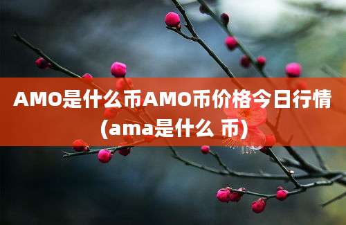 AMO是什么币AMO币价格今日行情(ama是什么 币)