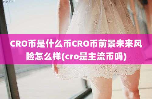 CRO币是什么币CRO币前景未来风险怎么样(cro是主流币吗)