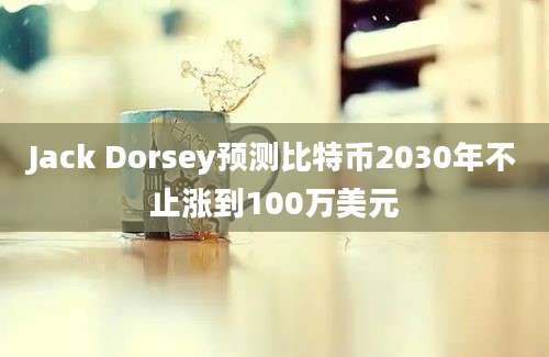 Jack Dorsey预测比特币2030年不止涨到100万美元