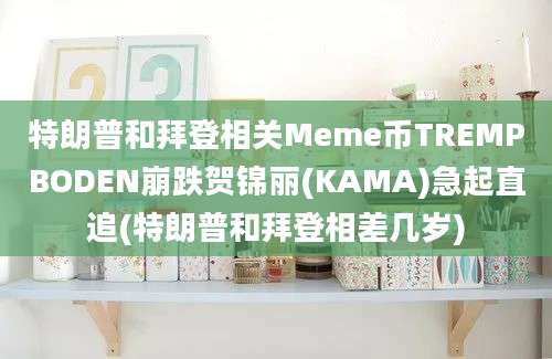 特朗普和拜登相关Meme币TREMPBODEN崩跌贺锦丽(KAMA)急起直追(特朗普和拜登相差几岁)