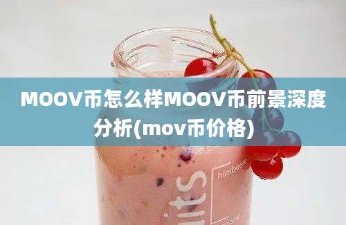 MOOV币怎么样MOOV币前景深度分析(mov币价格)