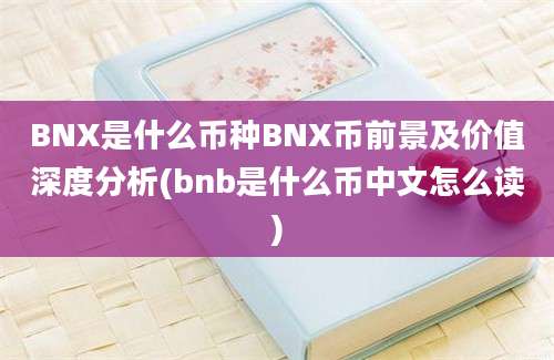 BNX是什么币种BNX币前景及价值深度分析(bnb是什么币中文怎么读)