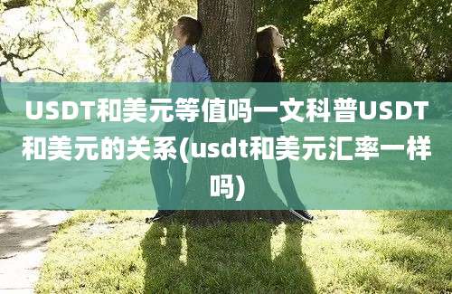 USDT和美元等值吗一文科普USDT和美元的关系(usdt和美元汇率一样吗)