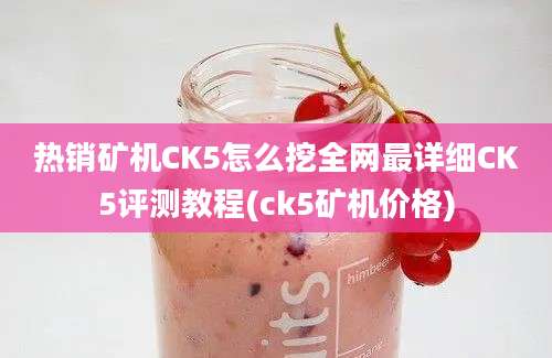 热销矿机CK5怎么挖全网最详细CK5评测教程(ck5矿机价格)