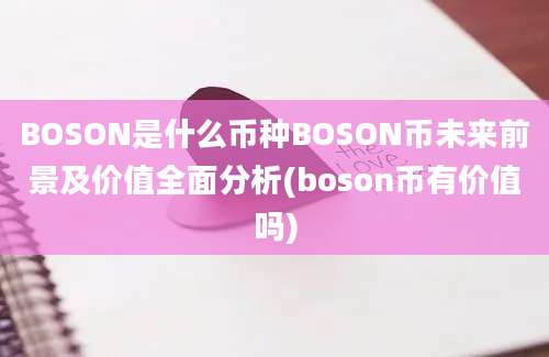 BOSON是什么币种BOSON币未来前景及价值全面分析(boson币有价值吗)