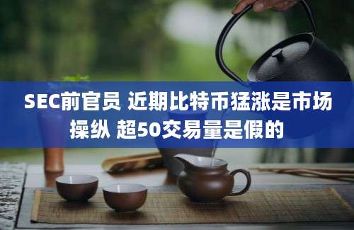 SEC前官员 近期比特币猛涨是市场操纵 超50交易量是假的