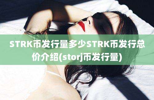 STRK币发行量多少STRK币发行总价介绍(storj币发行量)