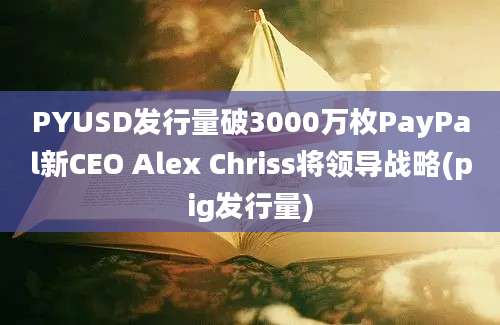 PYUSD发行量破3000万枚PayPal新CEO Alex Chriss将领导战略(pig发行量)