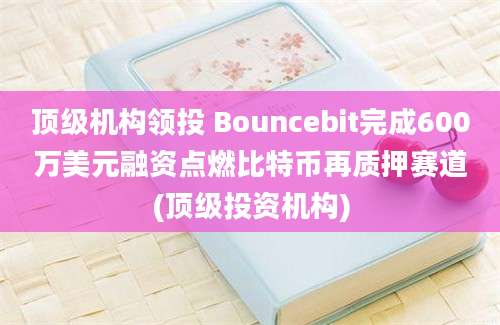 顶级机构领投 Bouncebit完成600万美元融资点燃比特币再质押赛道(顶级投资机构)