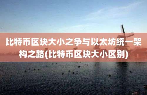 比特币区块大小之争与以太坊统一架构之路(比特币区块大小区别)