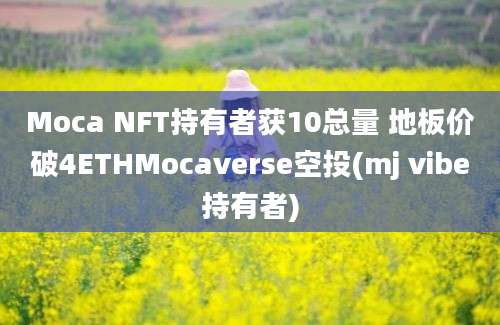 Moca NFT持有者获10总量 地板价破4ETHMocaverse空投(mj vibe持有者)