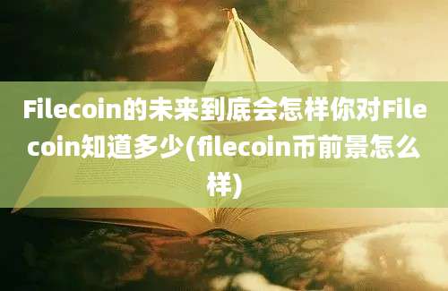 Filecoin的未来到底会怎样你对Filecoin知道多少(filecoin币前景怎么样)