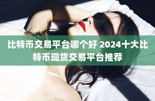 比特币交易平台哪个好 2024十大比特币现货交易平台推荐