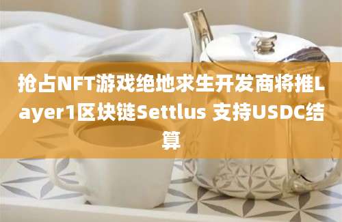 抢占NFT游戏绝地求生开发商将推Layer1区块链Settlus 支持USDC结算