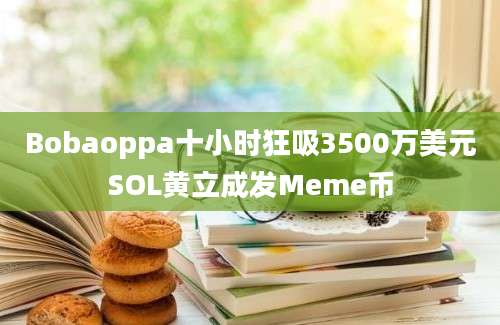 Bobaoppa十小时狂吸3500万美元SOL黄立成发Meme币