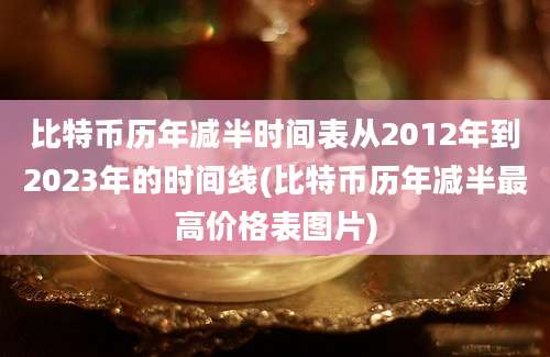 比特币历年减半时间表从2012年到2023年的时间线(比特币历年减半最高价格表图片)