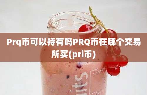 Prq币可以持有吗PRQ币在哪个交易所买(pri币)