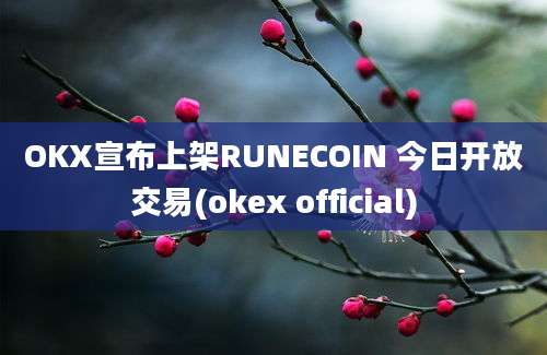 OKX宣布上架RUNECOIN 今日开放交易(okex official)