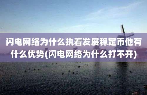 闪电网络为什么执着发展稳定币他有什么优势(闪电网络为什么打不开)