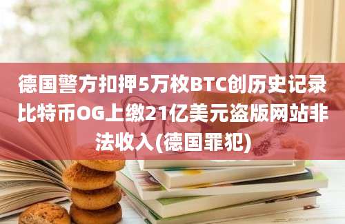 德国警方扣押5万枚BTC创历史记录比特币OG上缴21亿美元盗版网站非法收入(德国罪犯)