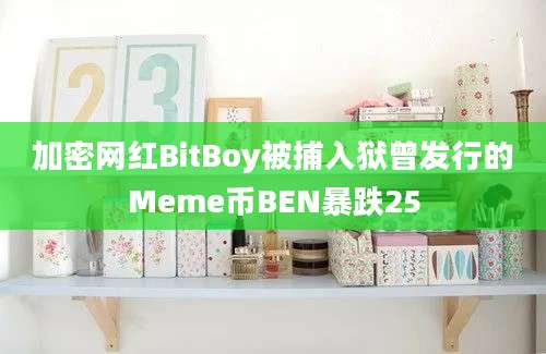 加密网红BitBoy被捕入狱曾发行的Meme币BEN暴跌25