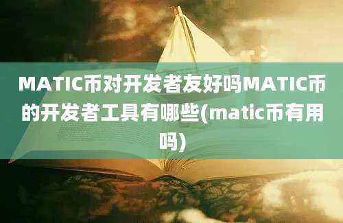 MATIC币对开发者友好吗MATIC币的开发者工具有哪些(matic币有用吗)