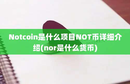 Notcoin是什么项目NOT币详细介绍(nor是什么货币)