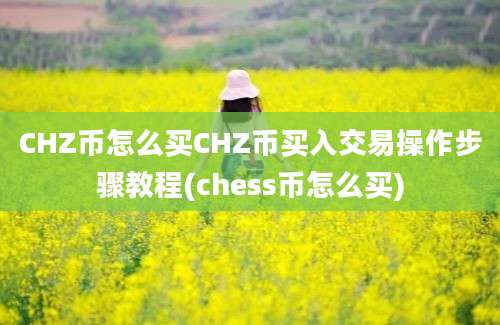 CHZ币怎么买CHZ币买入交易操作步骤教程(chess币怎么买)