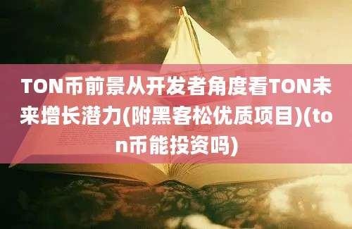 TON币前景从开发者角度看TON未来增长潜力(附黑客松优质项目)(ton币能投资吗)