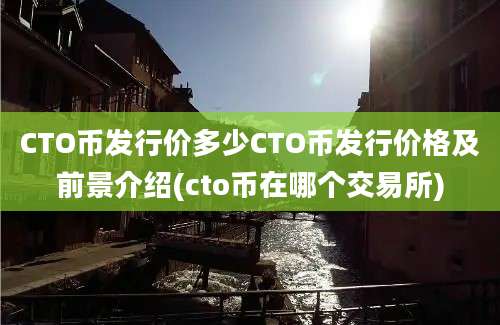 CTO币发行价多少CTO币发行价格及前景介绍(cto币在哪个交易所)