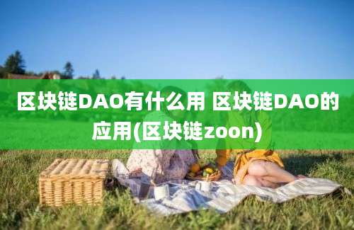 区块链DAO有什么用 区块链DAO的应用(区块链zoon)