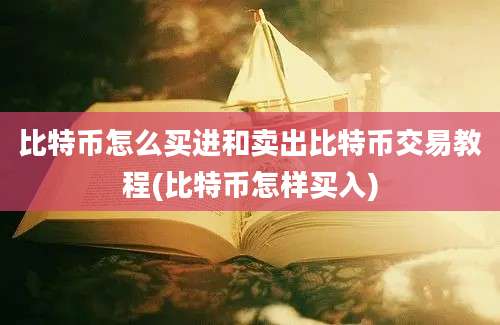 比特币怎么买进和卖出比特币交易教程(比特币怎样买入)