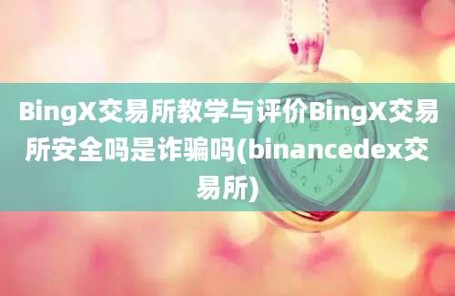 BingX交易所教学与评价BingX交易所安全吗是诈骗吗(binancedex交易所)