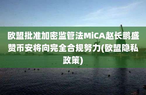 欧盟批准加密监管法MiCA赵长鹏盛赞币安将向完全合规努力(欧盟隐私政策)