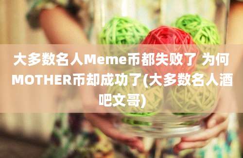 大多数名人Meme币都失败了 为何MOTHER币却成功了(大多数名人酒吧文哥)