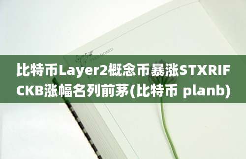 比特币Layer2概念币暴涨STXRIFCKB涨幅名列前茅(比特币 planb)