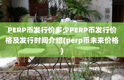 PERP币发行价多少PERP币发行价格及发行时间介绍(perp币未来价格)