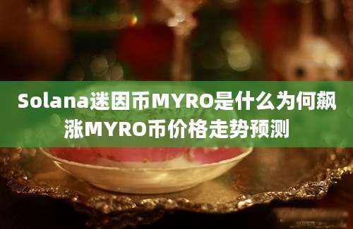 Solana迷因币MYRO是什么为何飙涨MYRO币价格走势预测