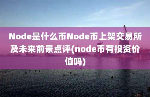 Node是什么币Node币上架交易所及未来前景点评(node币有投资价值吗)