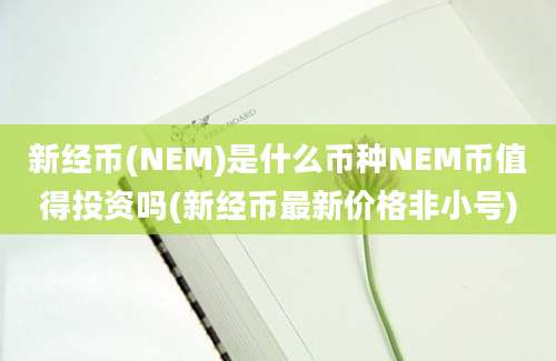 新经币(NEM)是什么币种NEM币值得投资吗(新经币最新价格非小号)